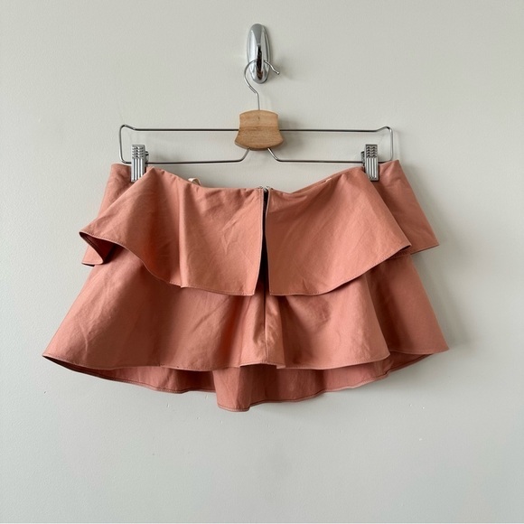 Rebecca Taylor-Pink Clay Ruffle Crop Top (Size:4) - Picture 5 of 10